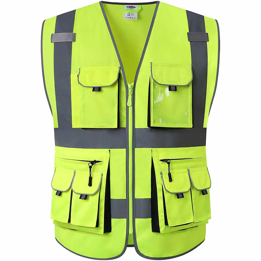 JKSafety 10 Pockets Hi-Vis Reflective Safety Vest (JK088)