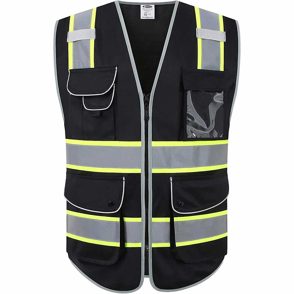 JKSafety 9 Pockets Two-Tone Hi-Vis Reflective Safety Vest (JK901)