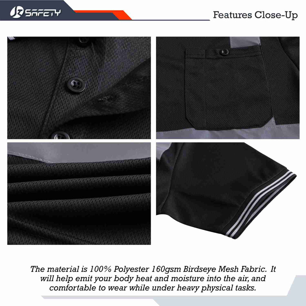 JKSafety Hi-Vis Reflective Safety Polo Shirt Short Sleeve (JKP066)