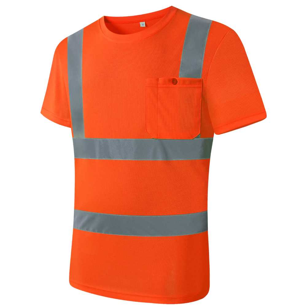 JKSafety Hi-Vis Reflective Safety Shirt Short Sleeve, Crew Neck (JKT077)