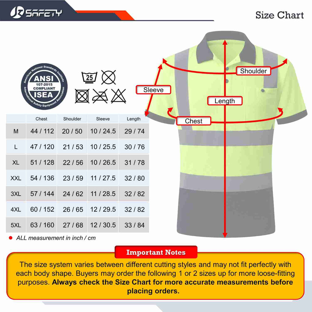 JKSafety Hi-Vis Reflective Safety Polo Shirt Short Sleeve (JKP066)