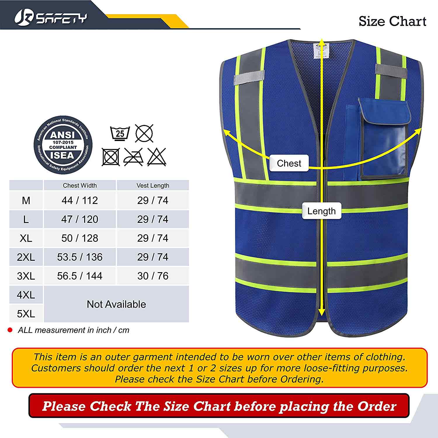 JKSafety 3 Pockets Mesh Two-Tone Hi-Vis Reflective Safety Vest (JK099)