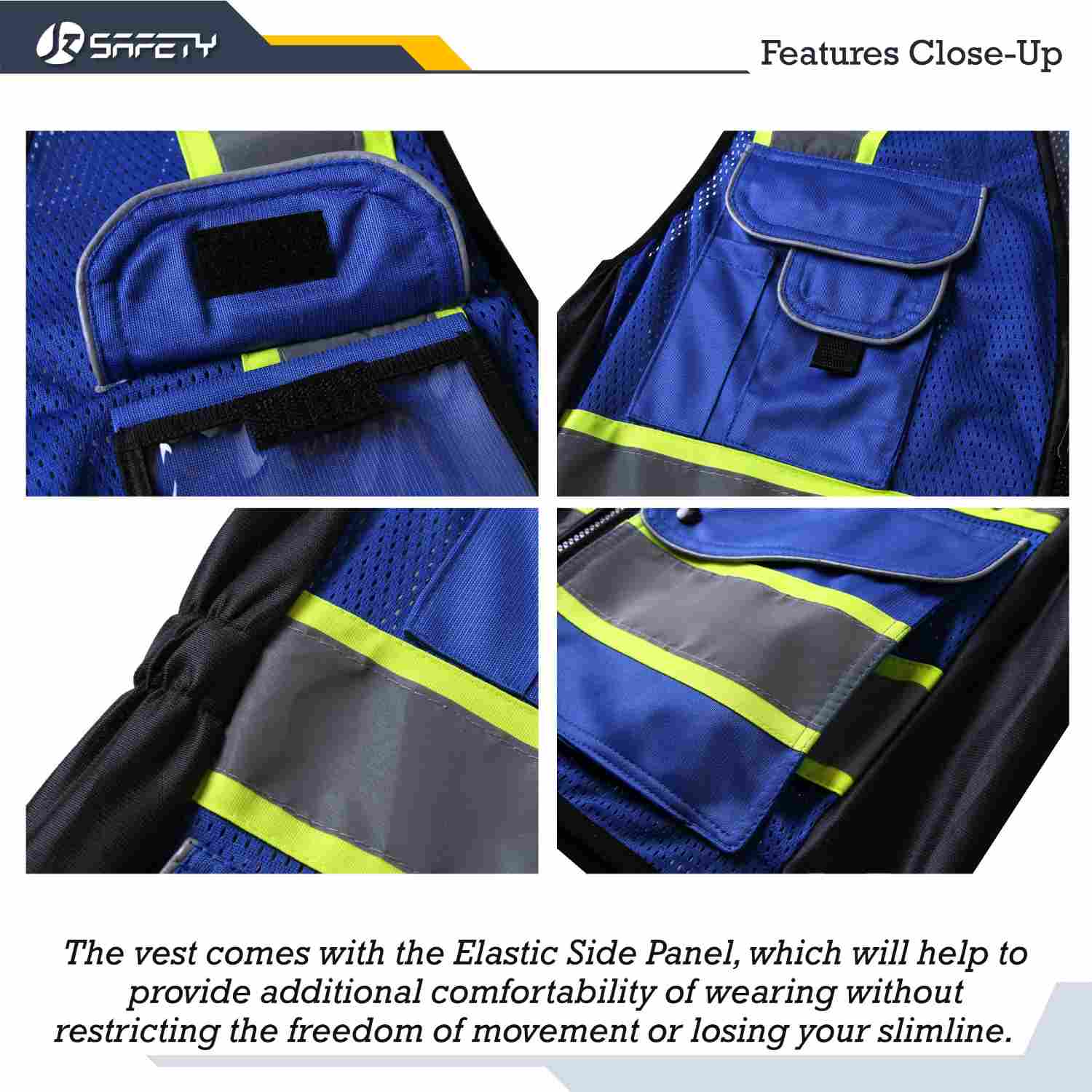 JKSafety 9 Pockets Women Mesh Two-Tone Hi-Vis Reflective Safety Vest (JK168)