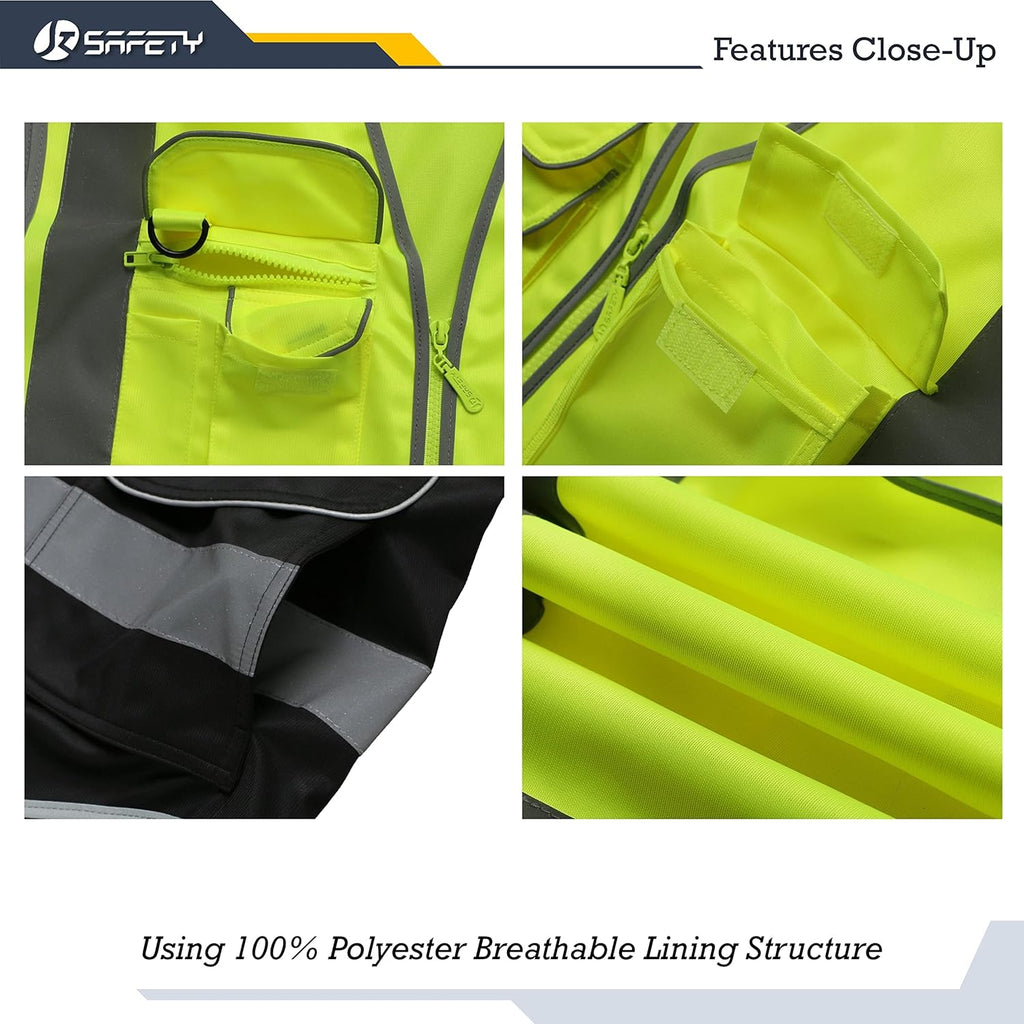 JKSafety 9 Pockets Hi-Vis Reflective Safety Vest (JK150)