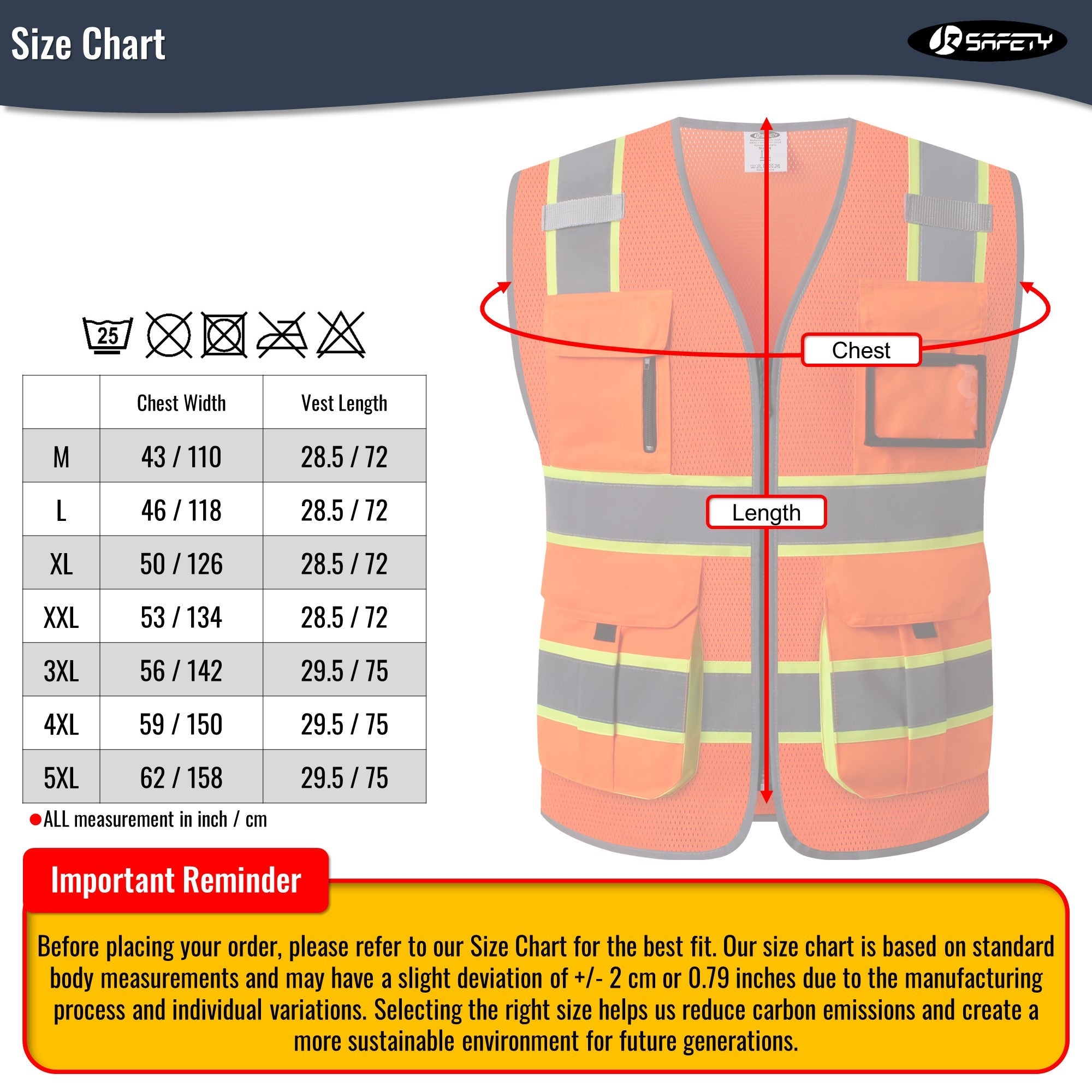 JKSafety 9 Pockets Hi-Vis Mesh Safety Vest, Two-Tone (JK140)