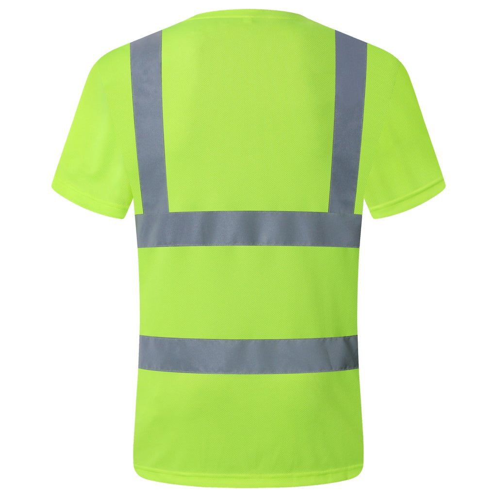 JKSafety 3-Pack Hi-Vis Reflective Safety Shirt Short Sleeve, Crew Neck (JKTS077-3P)