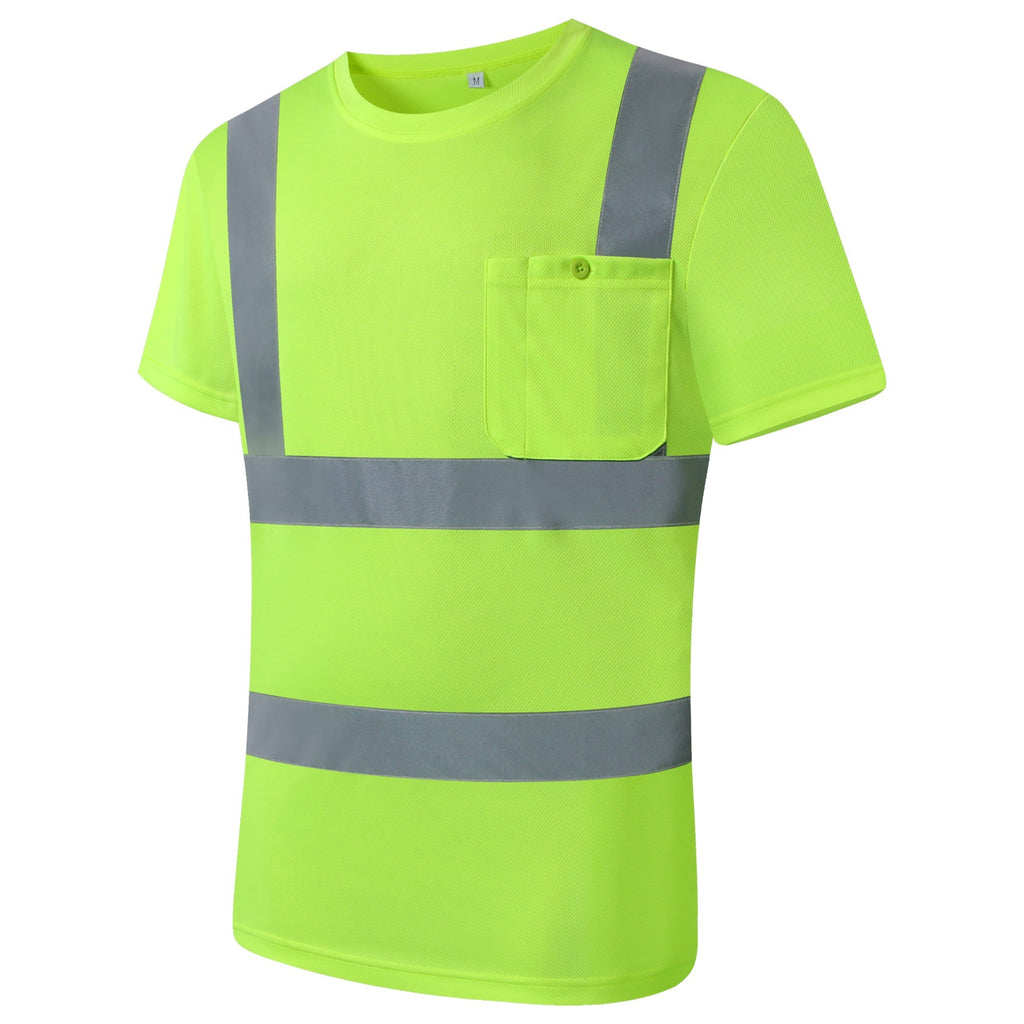 JKSafety 3-Pack Hi-Vis Reflective Safety Shirt Short Sleeve, Crew Neck (JKTS077-3P)