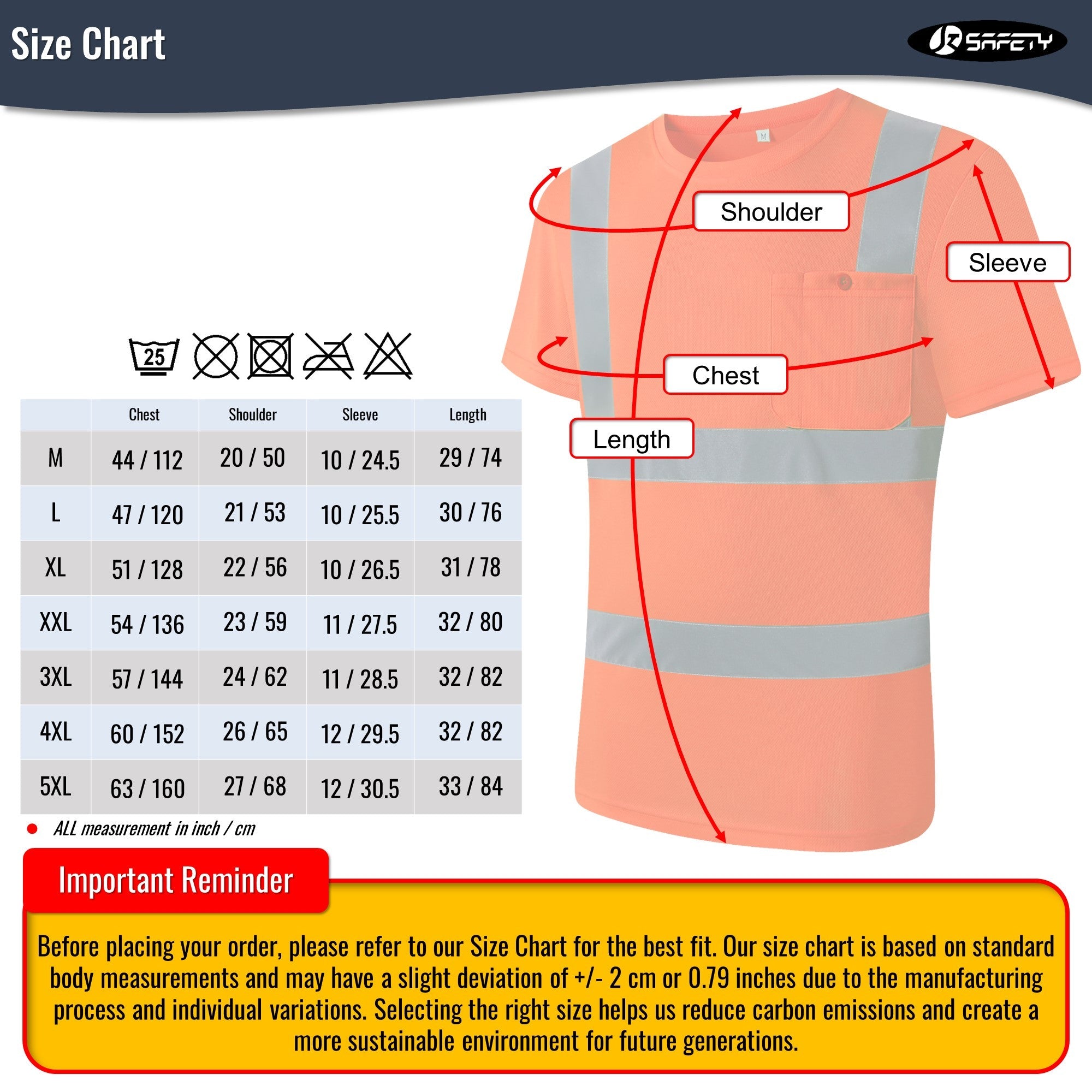 JKSafety 3-Pack Hi-Vis Reflective Safety Shirt Short Sleeve, Crew Neck (JKTS077-3P)