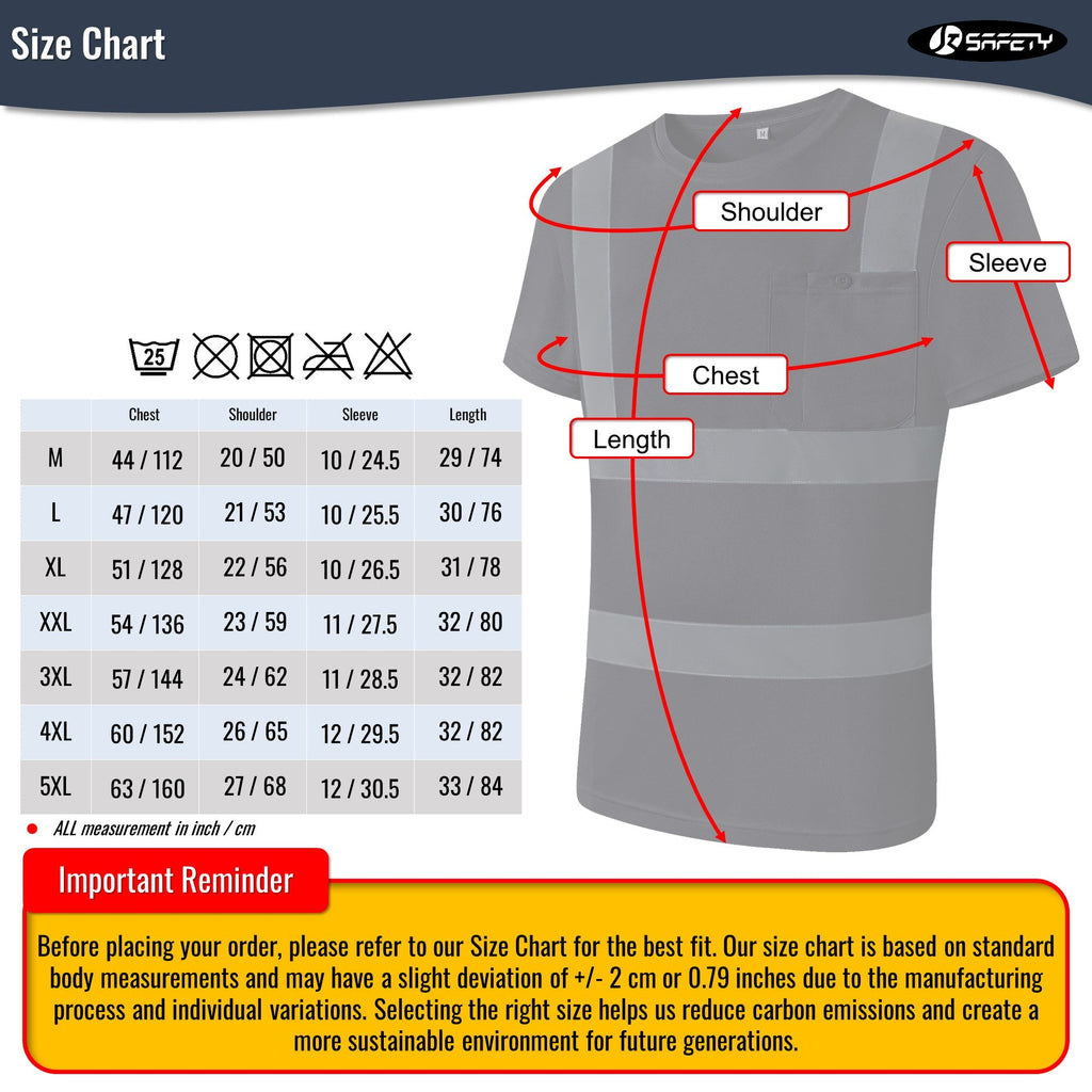 JKSafety 3-Pack Hi-Vis Reflective Safety Shirt Short Sleeve, Crew Neck (JKTS077-3P)