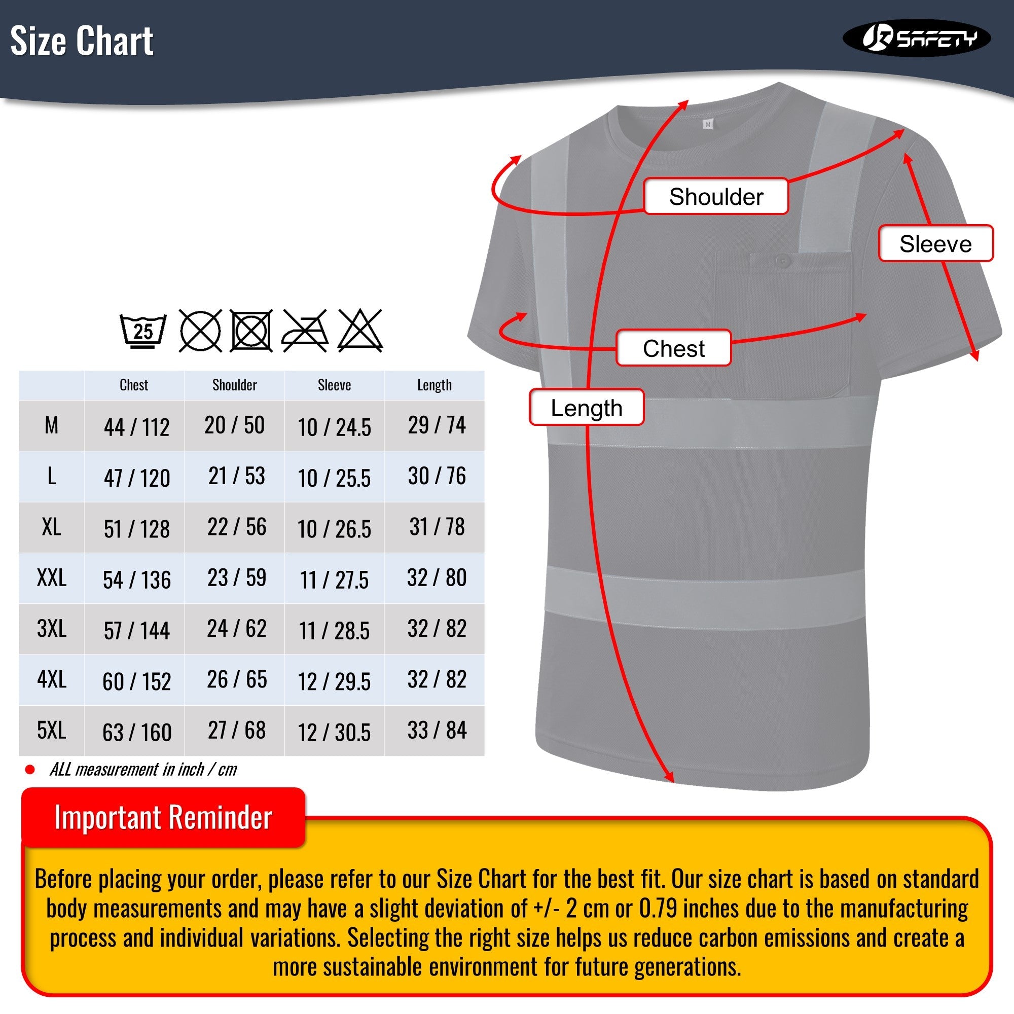 JKSafety 3-Pack Hi-Vis Reflective Safety Shirt Short Sleeve, Crew Neck (JKTS077-3P)