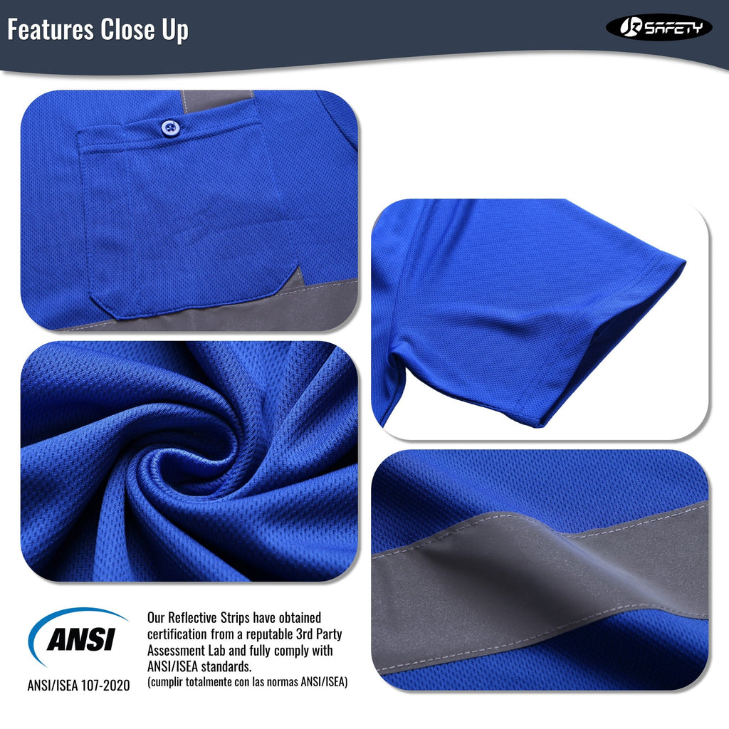 JKSafety 3-Pack Hi-Vis Reflective Safety Shirt Short Sleeve, Crew Neck (JKTS077-3P)