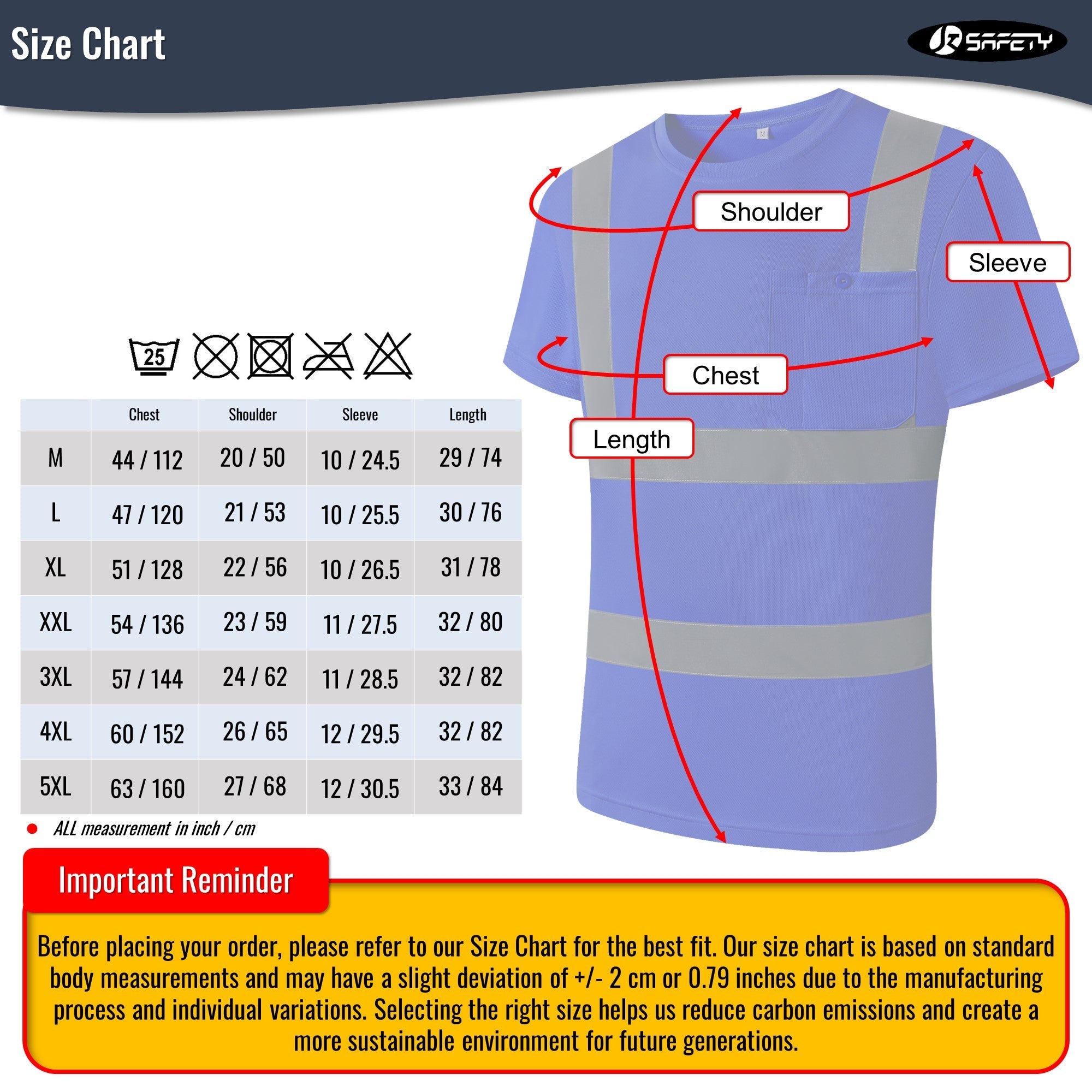 JKSafety 3-Pack Hi-Vis Reflective Safety Shirt Short Sleeve, Crew Neck (JKTS077-3P)