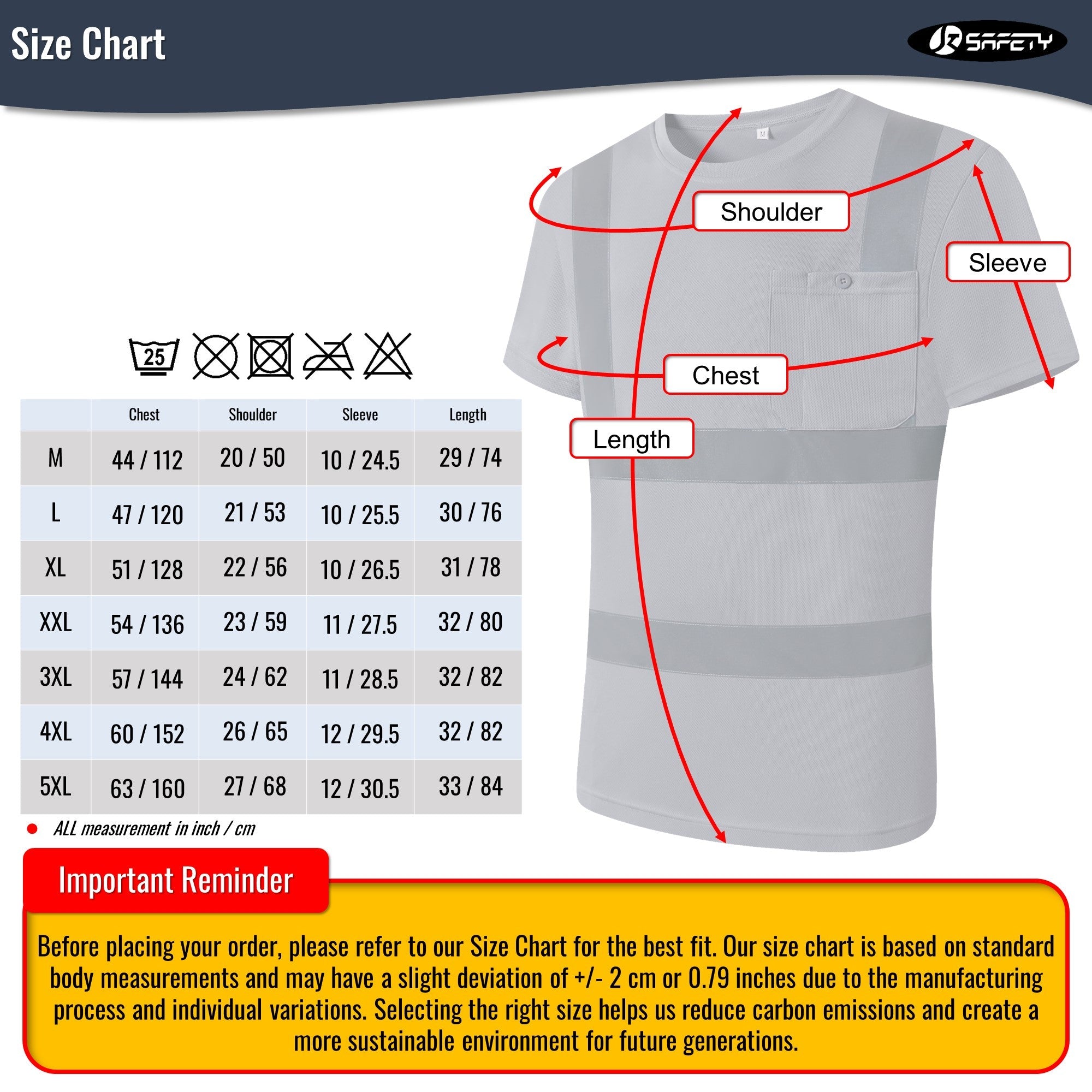 JKSafety 3-Pack Hi-Vis Reflective Safety Shirt Short Sleeve, Crew Neck (JKTS077-3P)