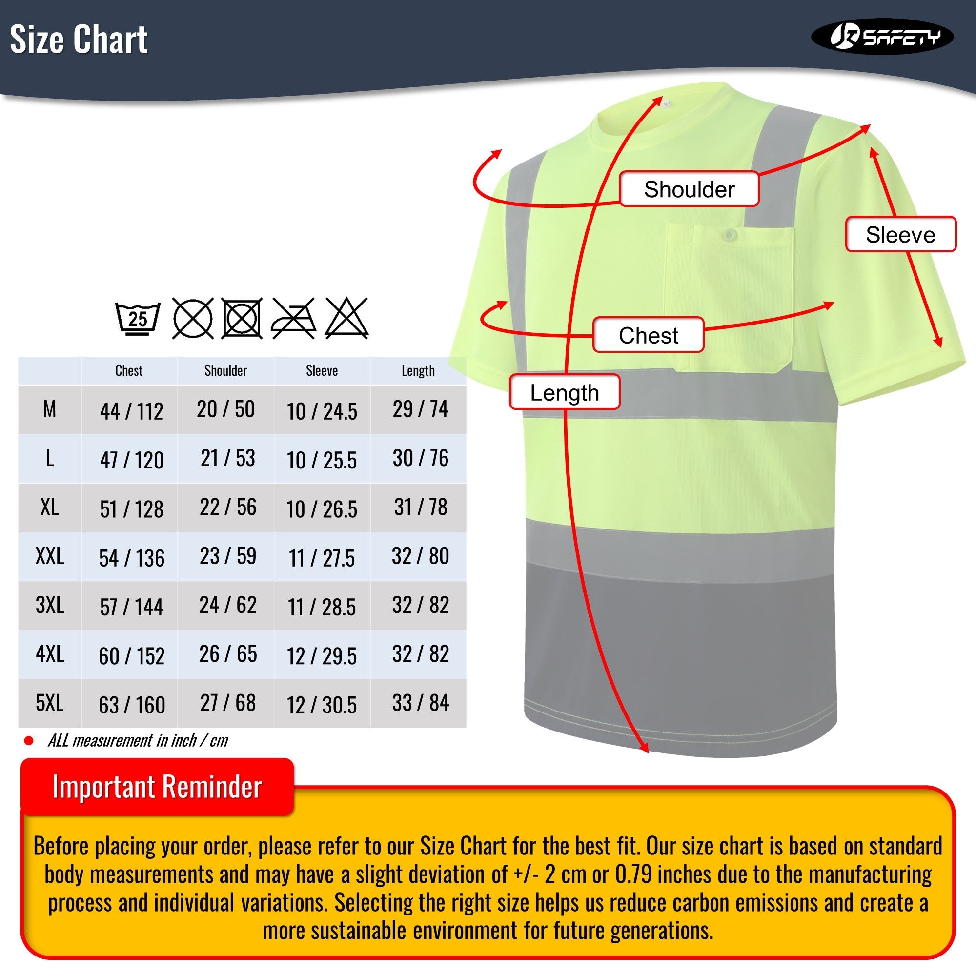 JKSafety 3-Pack Hi-Vis Reflective Safety Shirt Short Sleeve, Crew Neck (JKTS077-3P)