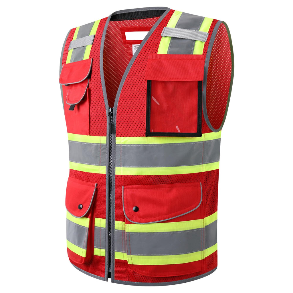 JKSafety 11 Pockets Mesh Hi-Vis Safety Vest (JK102)