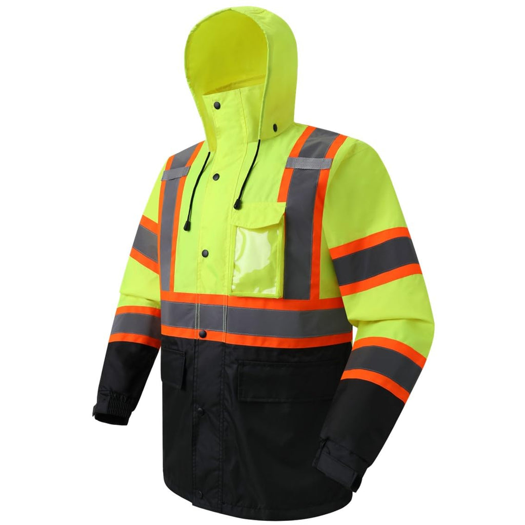 JKSafety Hi-Vis Rain Gear, Waterproof Reflective Rain Jacket and Pants (JKRS117)