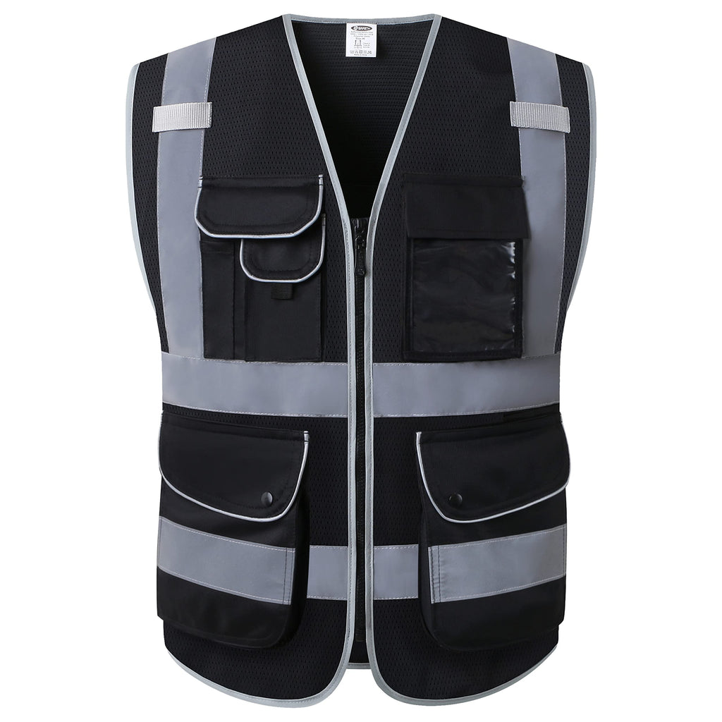 JKSafety 9 Pockets Mesh Hi-Vis Reflective Safety Vest (JK159)