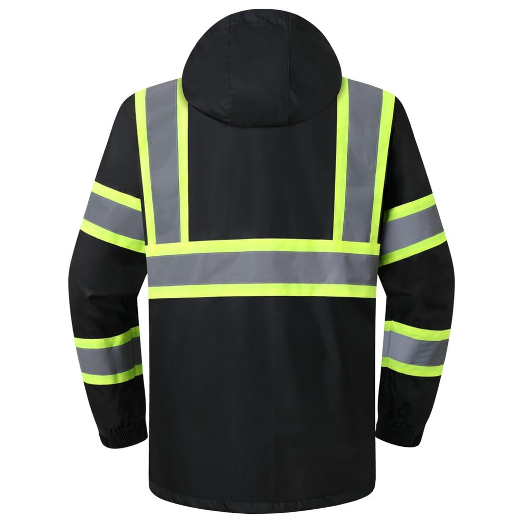 JKSafety Hi-Vis Rain Gear, Waterproof Reflective Rain Jacket and Pants (JKRS117)