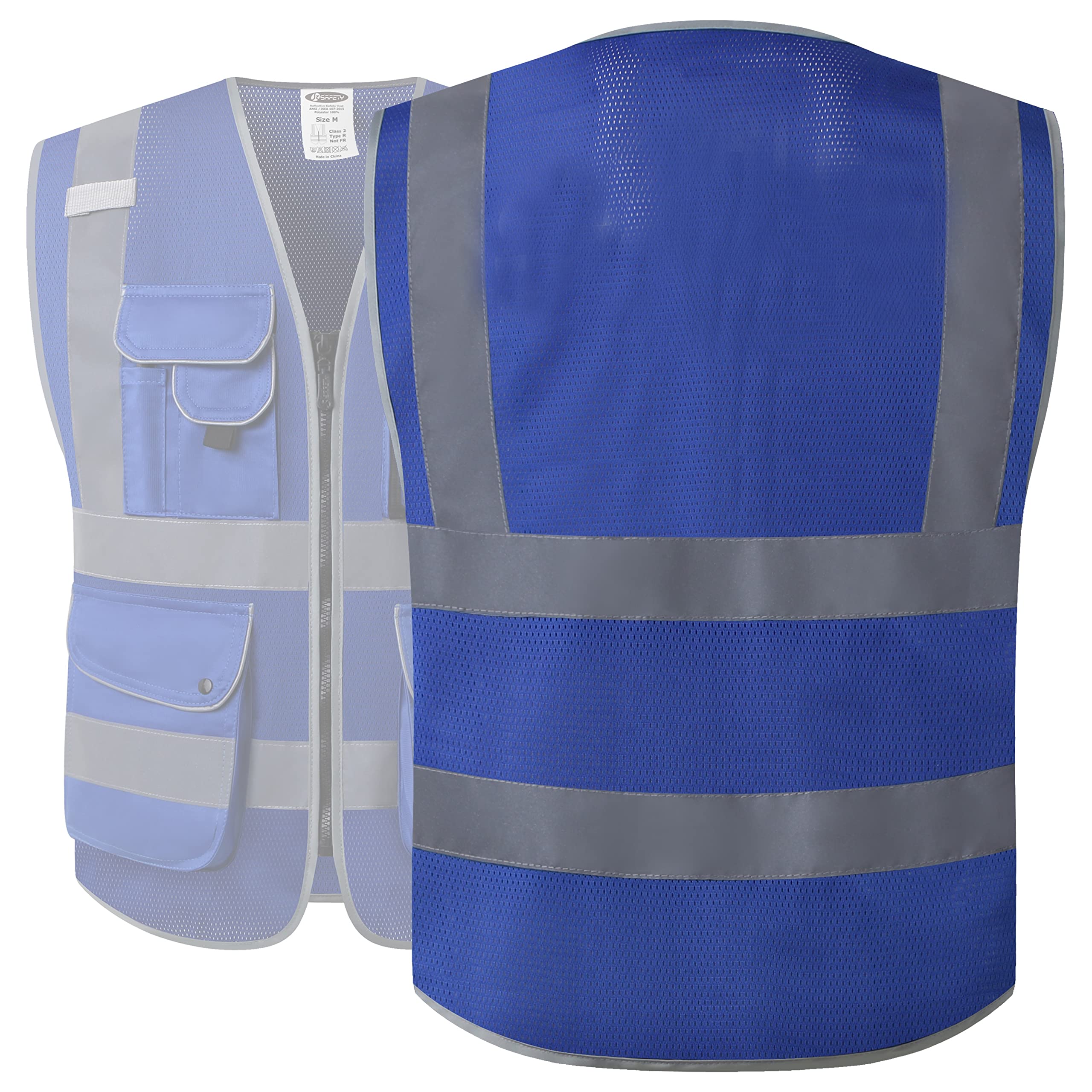 JKSafety 9 Pockets Mesh Hi-Vis Reflective Safety Vest (JK159)