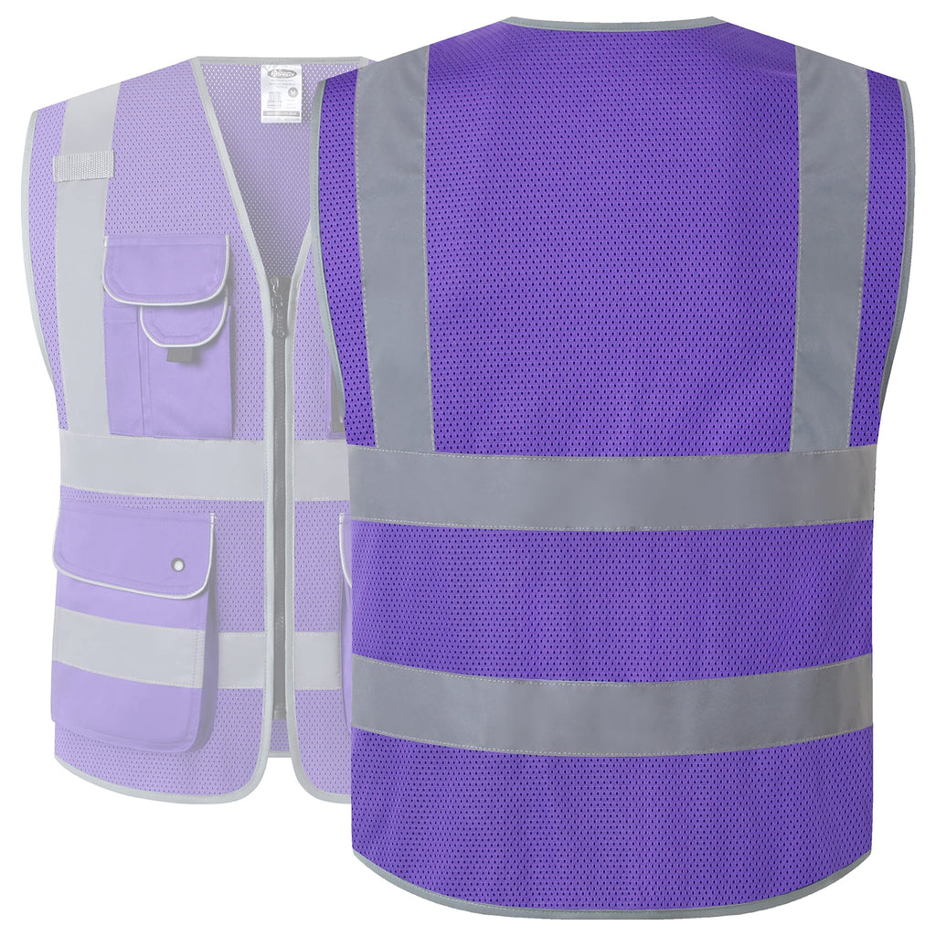 JKSafety 9 Pockets Mesh Hi-Vis Reflective Safety Vest (JK159)