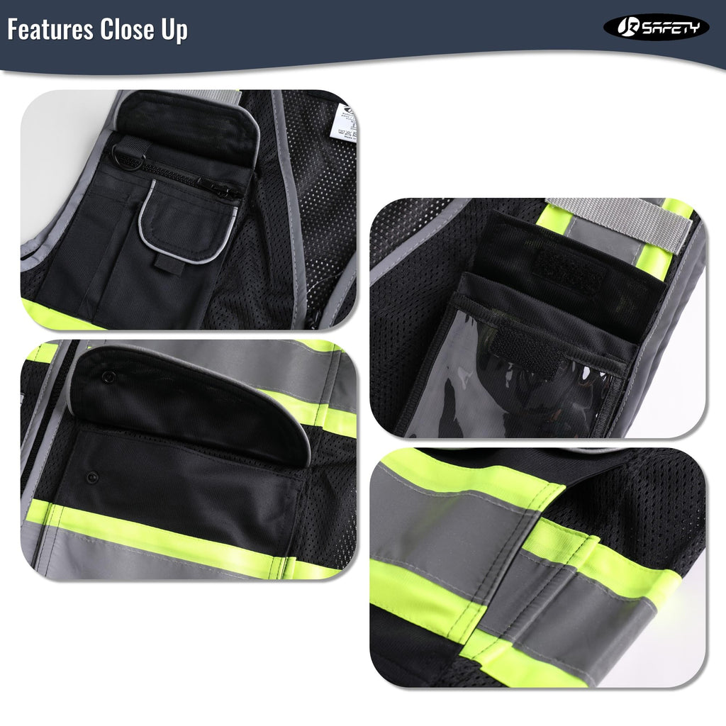 JKSafety 11 Pockets Mesh Hi-Vis Safety Vest (JK102)