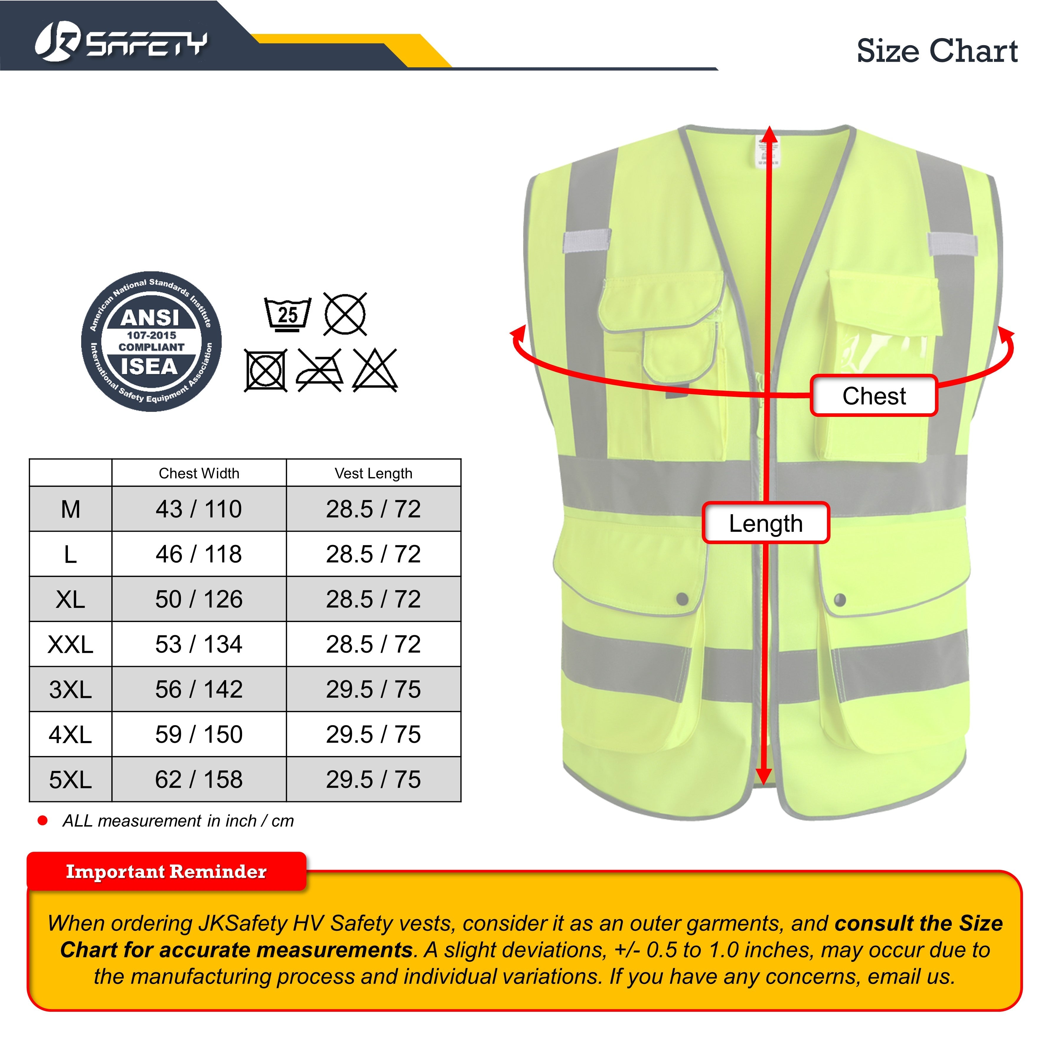 JKSafety 9 Pockets Hi-Vis Reflective Safety Vest (JK150)