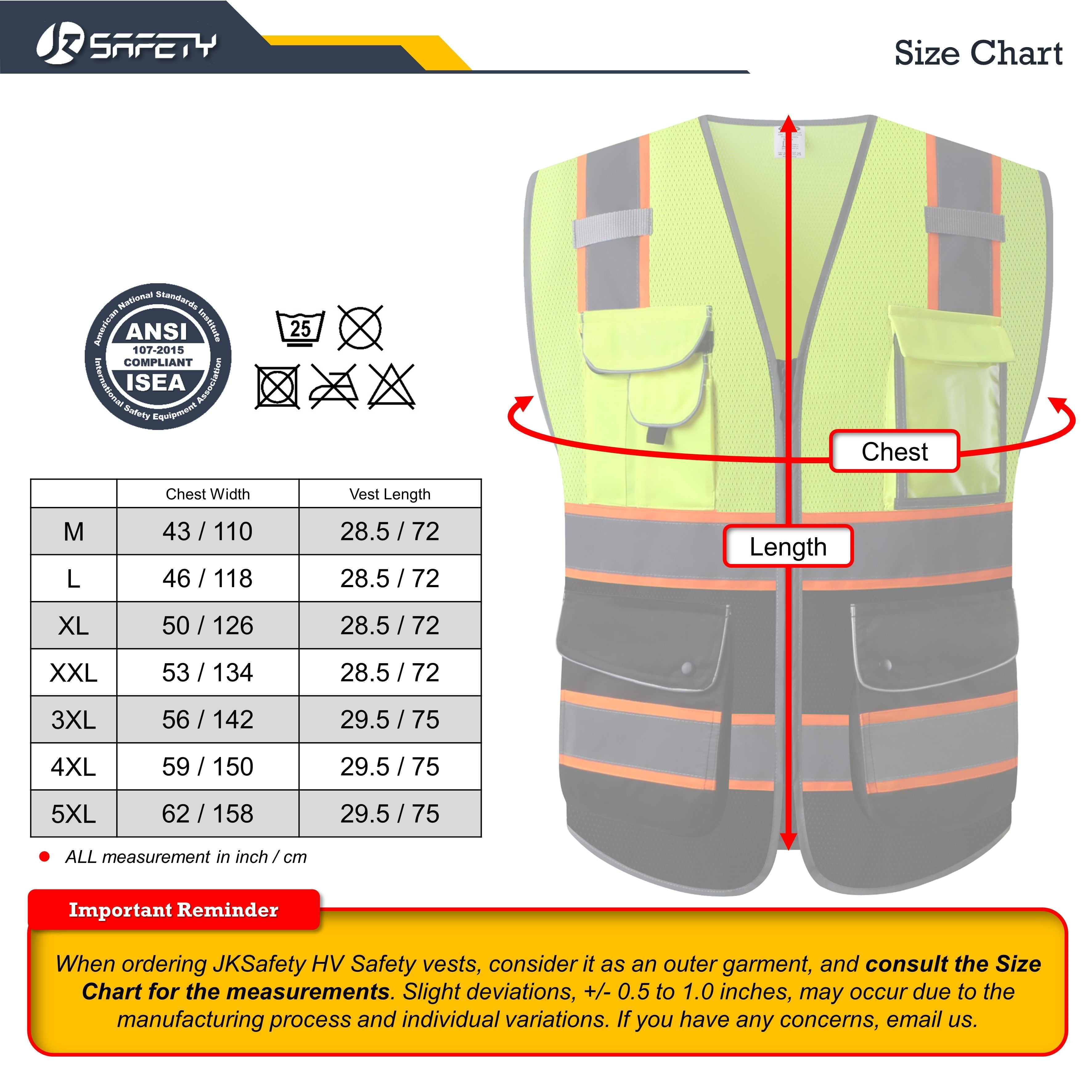 JKSafety 9 Pockets Mesh Two-Tone Hi-Vis Reflective Safety Vest (JK100)
