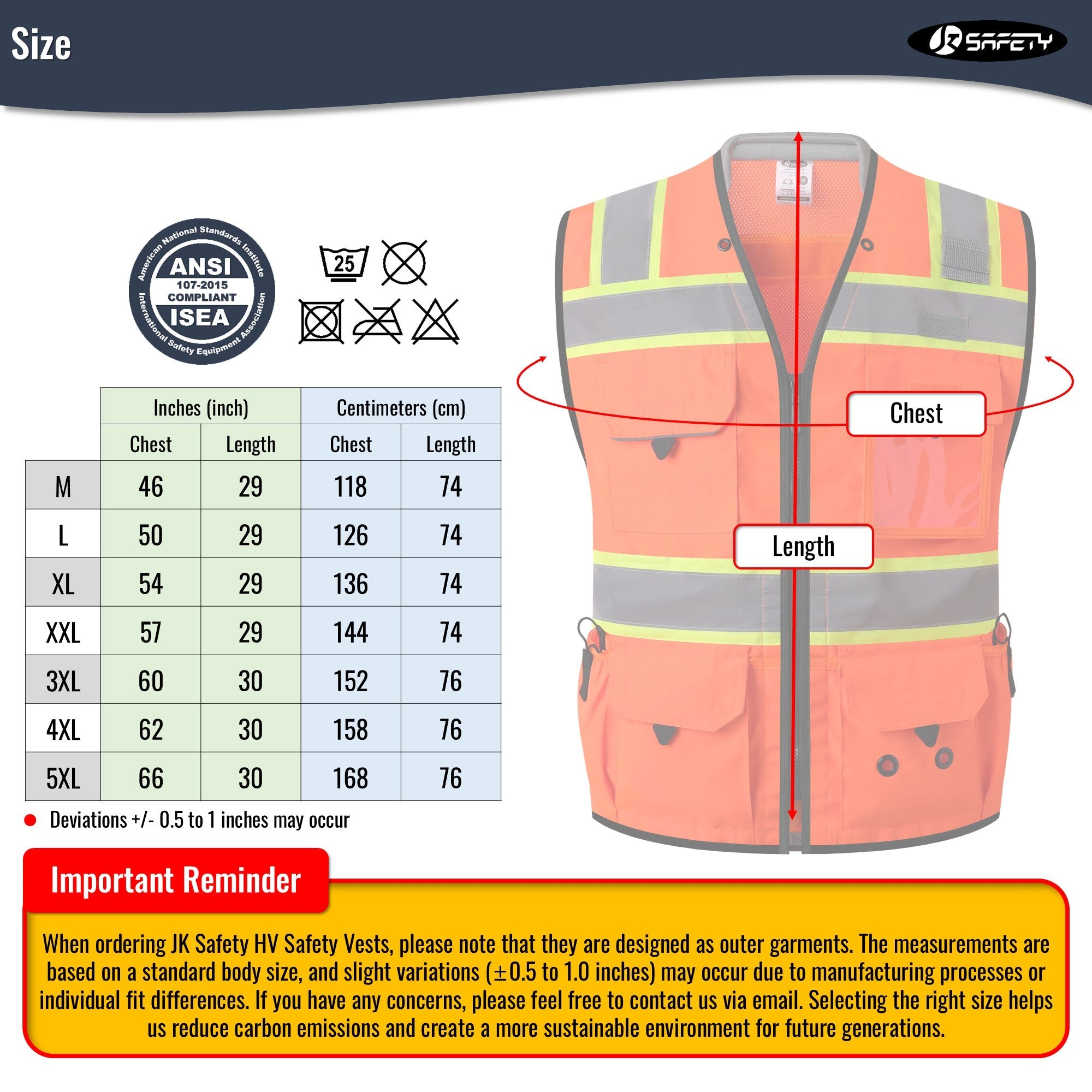 JKSafety Heavy Duty Reflective Surveyor Safety Vest Cushioned Collar (JK188)