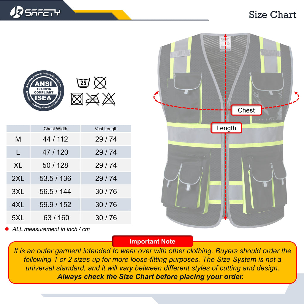 JKSafety 10 Pockets Two-Tone Mesh Hi-Vis Reflective Safety Vest (JK086)