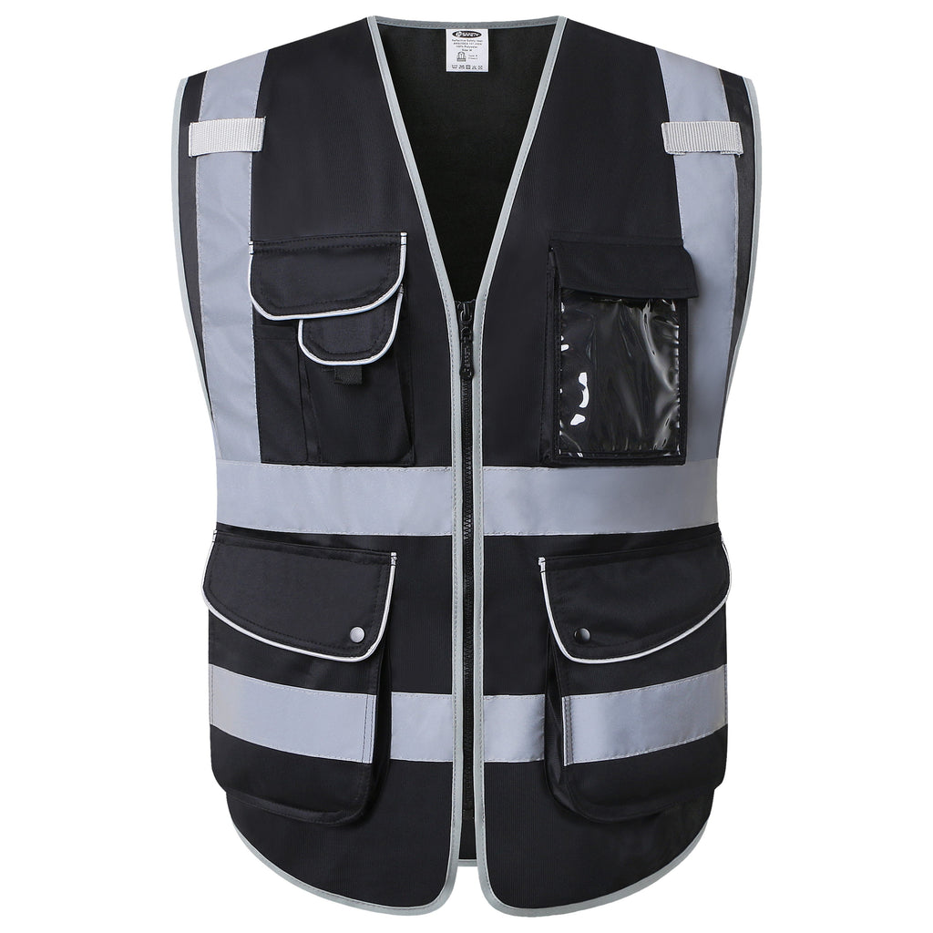 JKSafety 9 Pockets Hi-Vis Reflective Safety Vest (JK150)