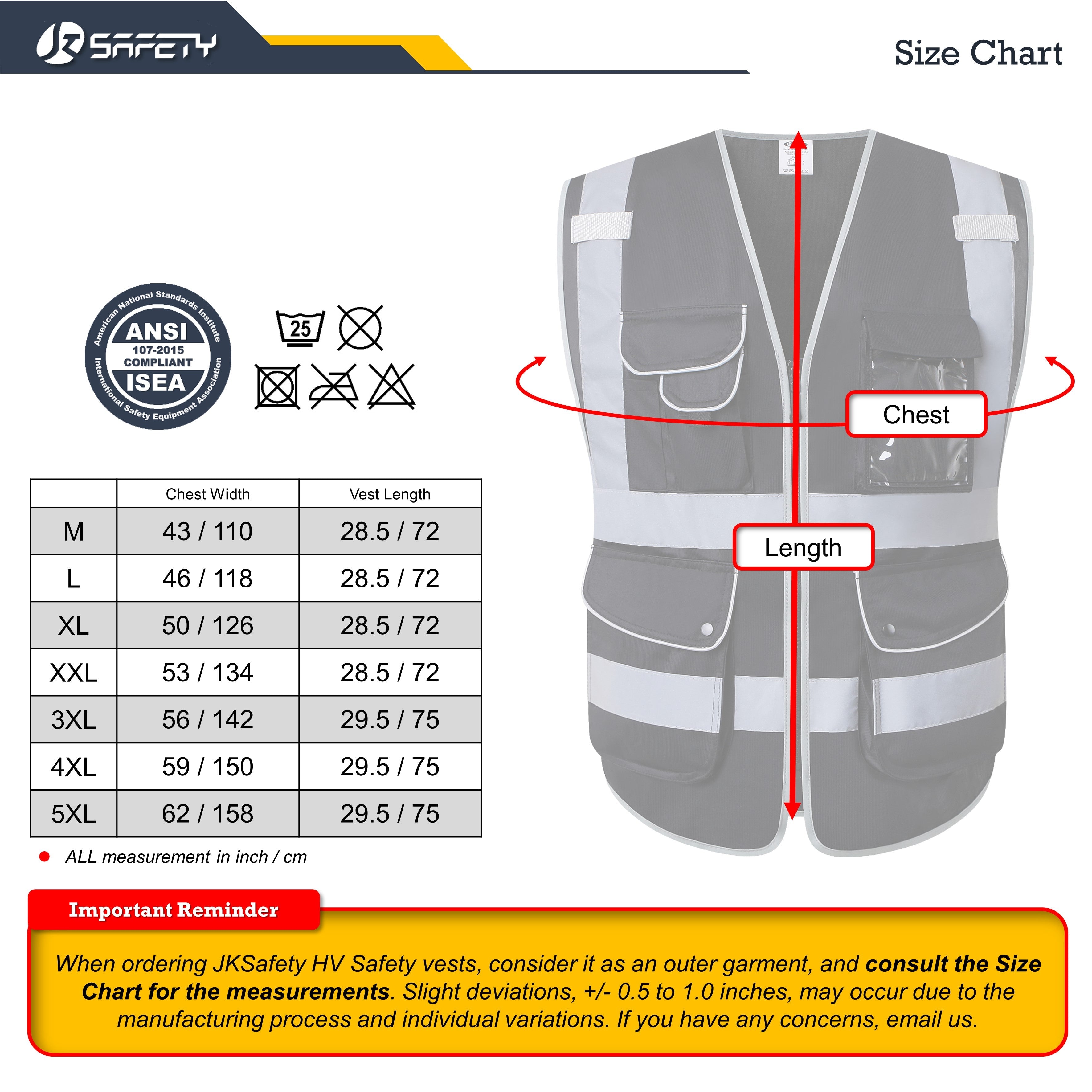 JKSafety 9 Pockets Hi-Vis Reflective Safety Vest (JK150)
