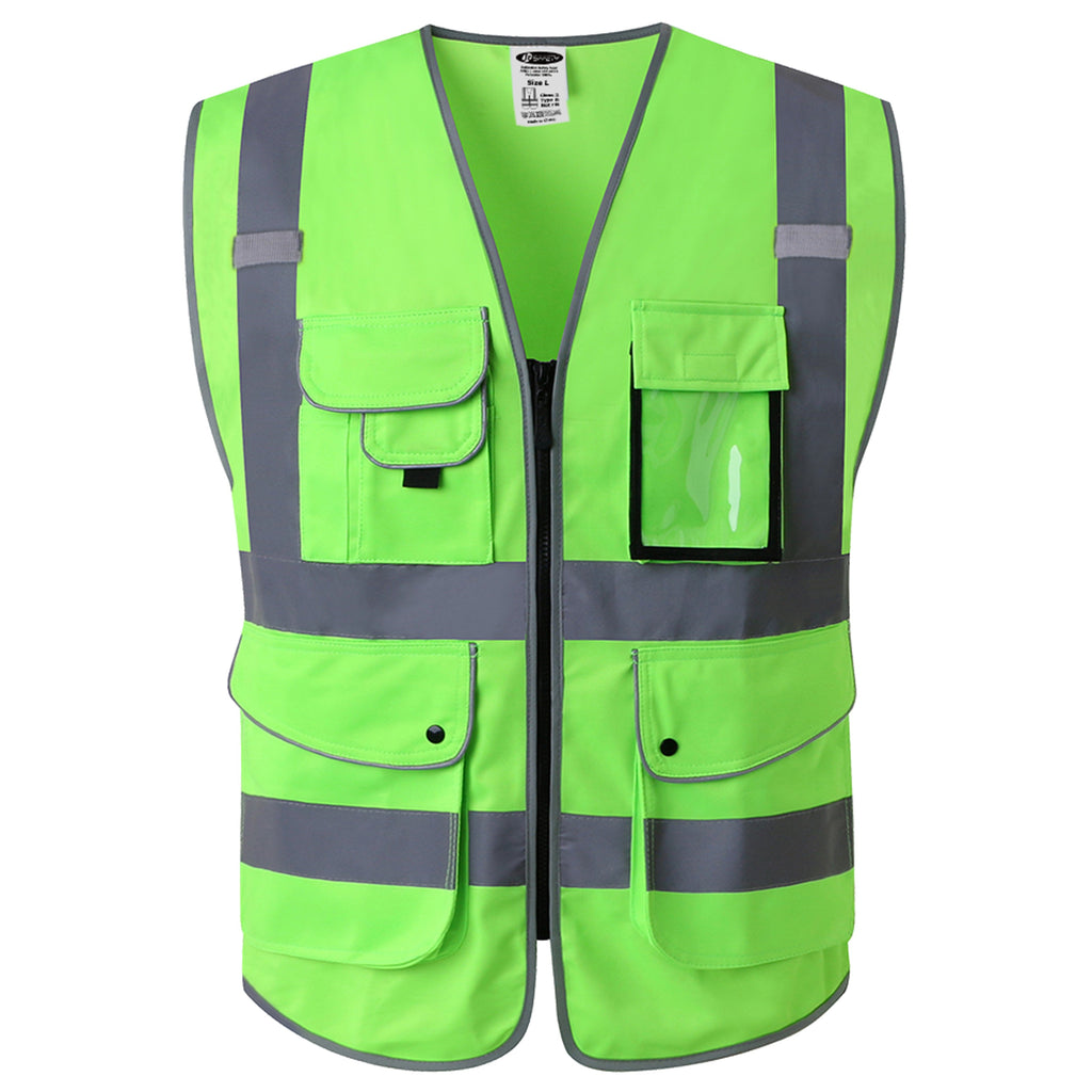 JKSafety 9 Pockets Hi-Vis Reflective Safety Vest (JK150)