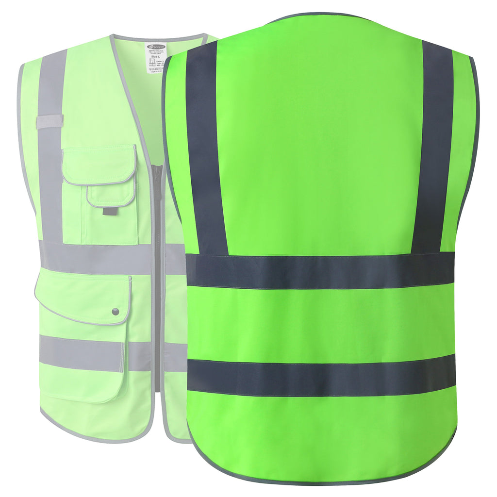 JKSafety 9 Pockets Hi-Vis Reflective Safety Vest (JK150)