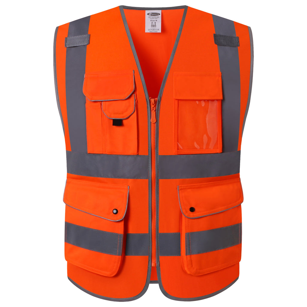 JKSafety 9 Pockets Hi-Vis Reflective Safety Vest (JK150)