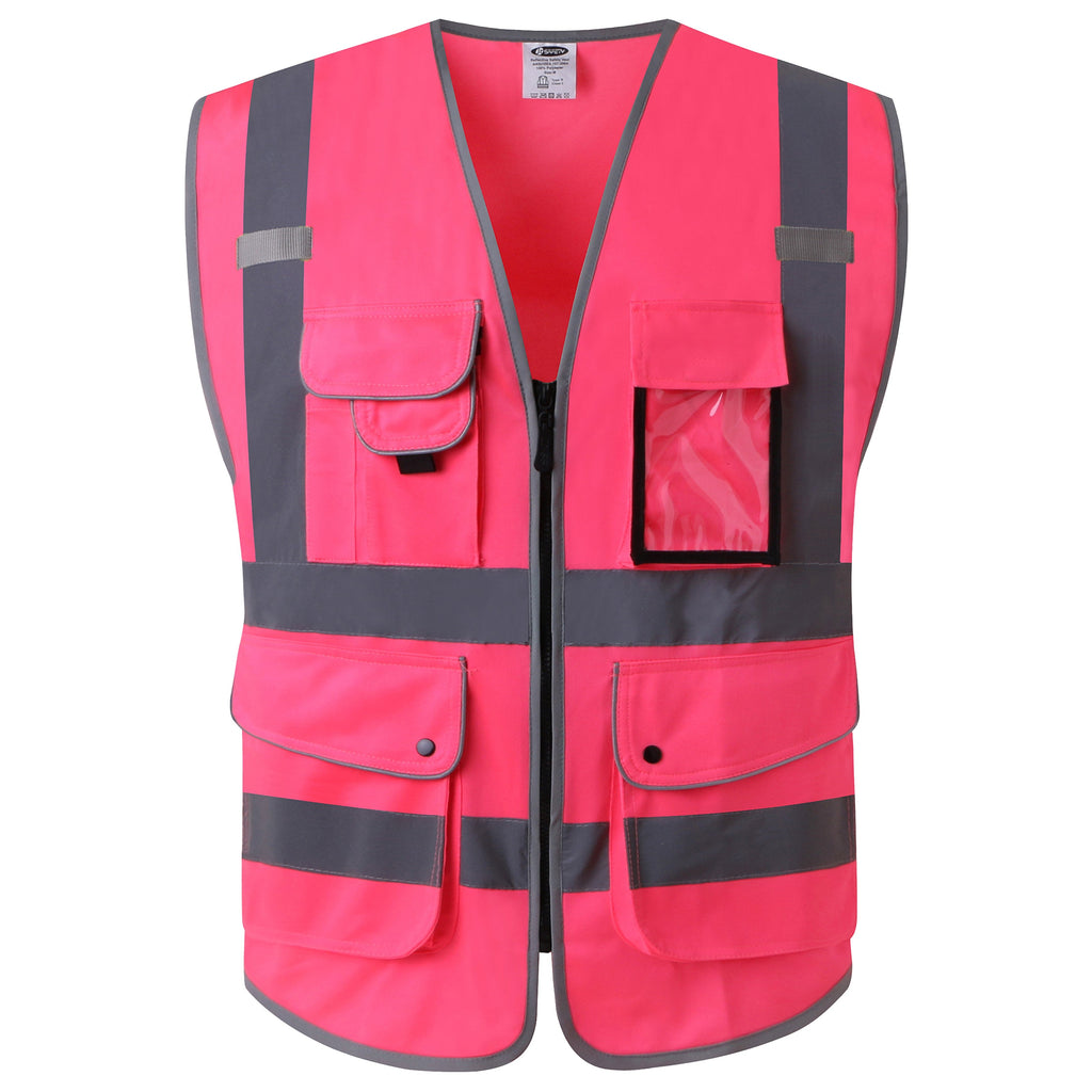 JKSafety 9 Pockets Hi-Vis Reflective Safety Vest (JK150)