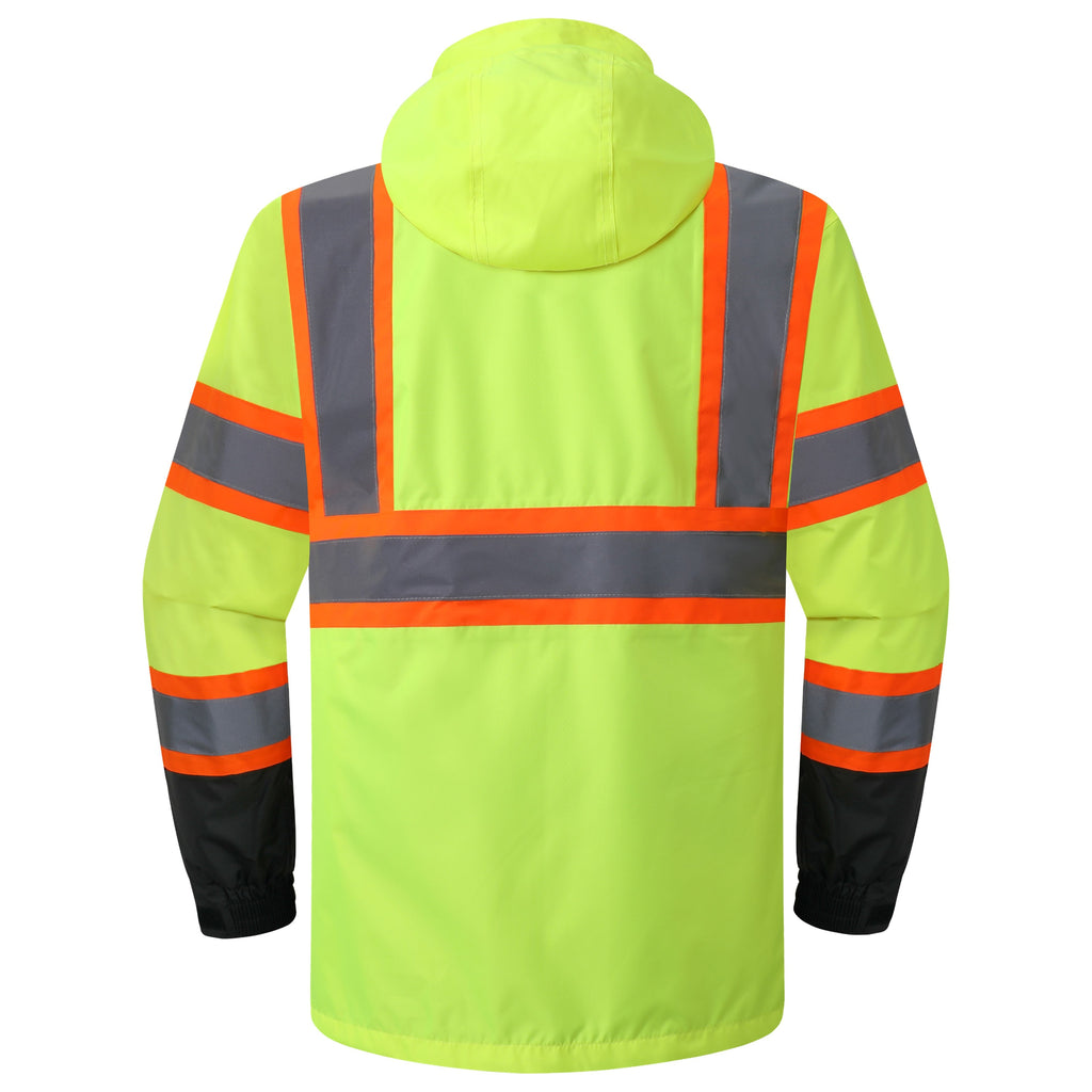 JKSafety Hi-Vis Rain Gear, Waterproof Reflective Rain Jacket and Pants (JKRS117)