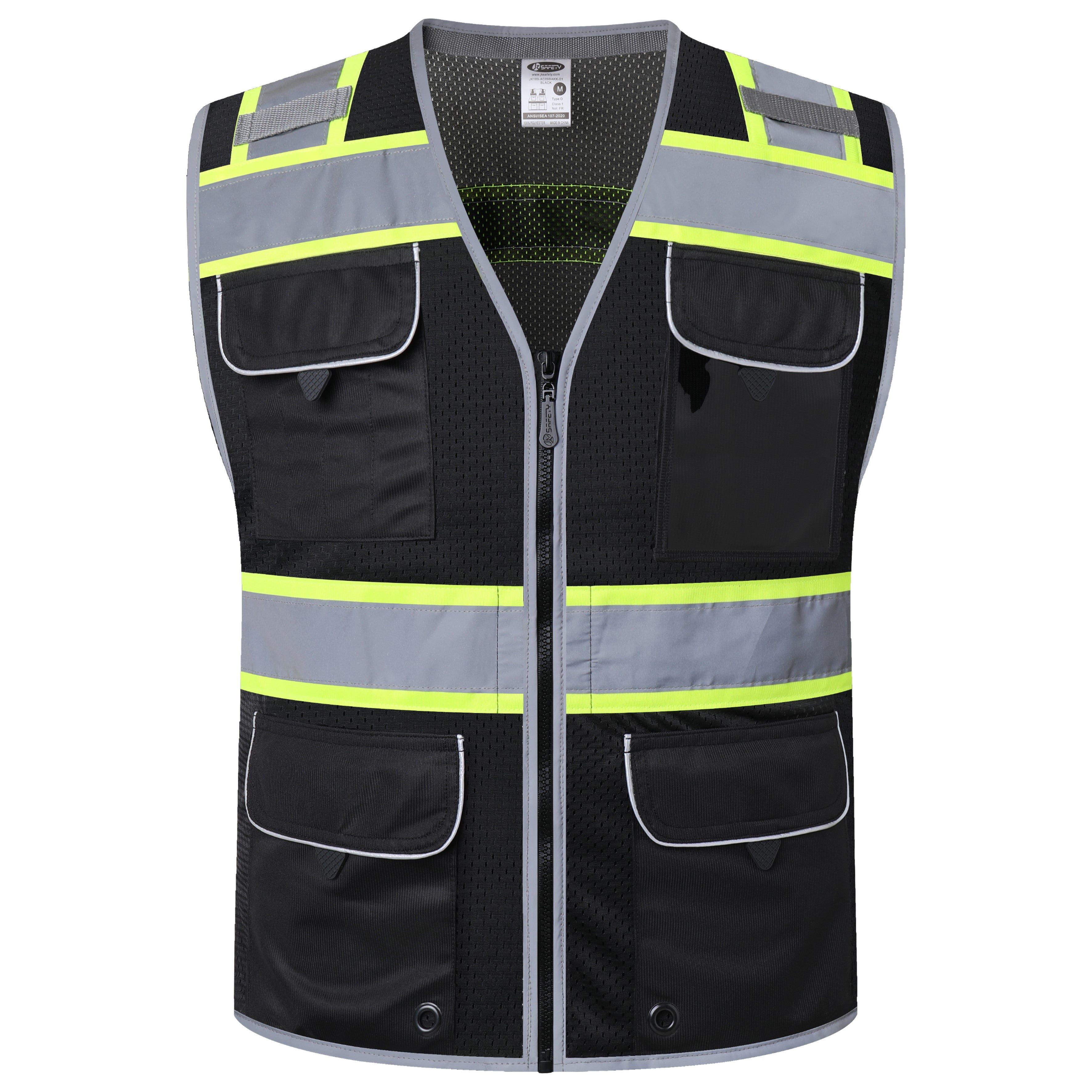 JKSafety 9 Pockets Mesh Hi-Vis Safety Vest (JK189)