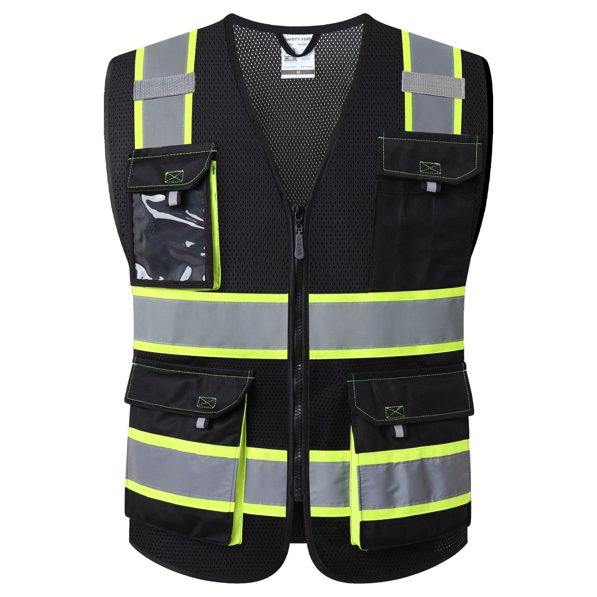 JKSafety 8 Pockets Two-Tone Mesh Hi-Vis Reflective Safety Vests (JK220)