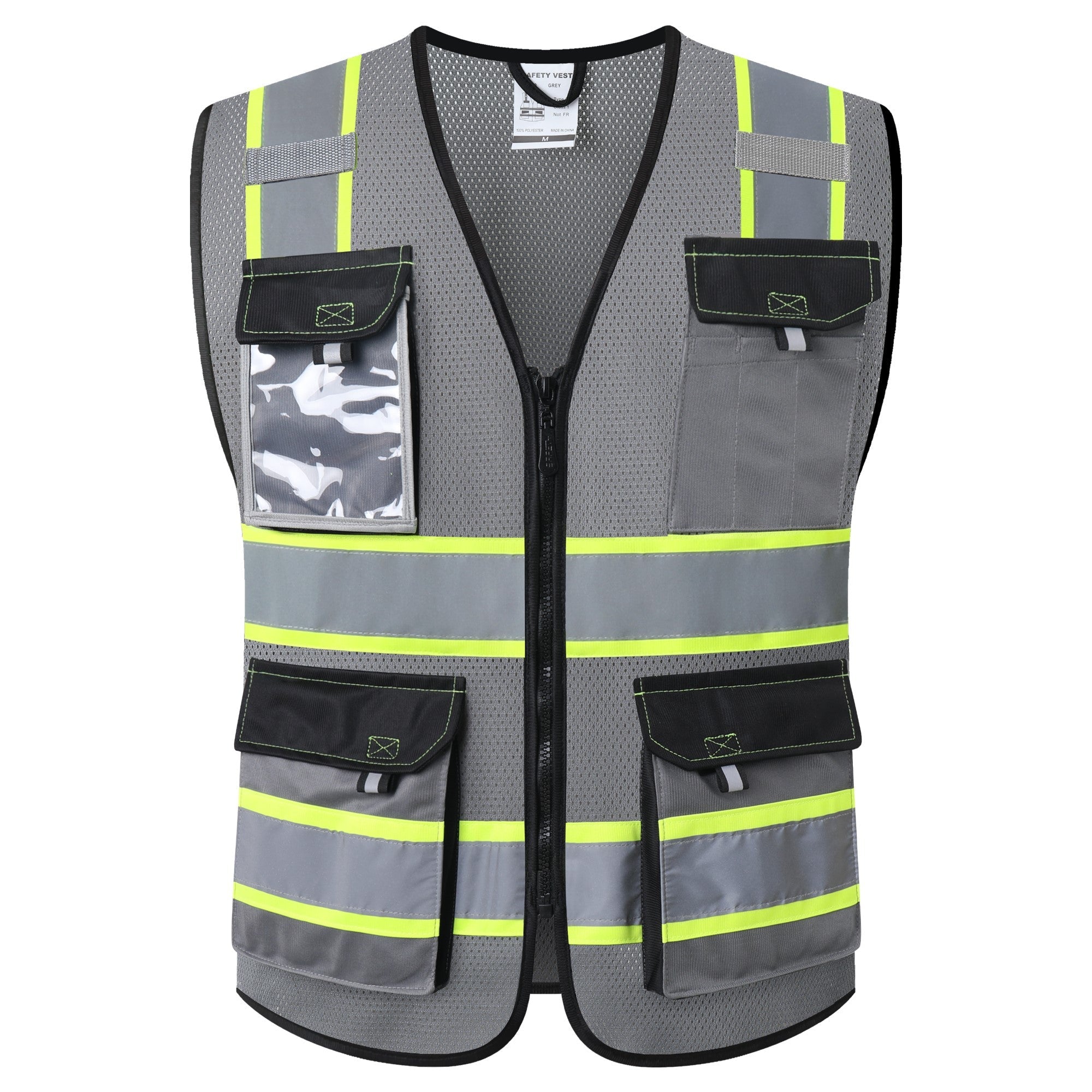 JKSafety 8 Pockets Two-Tone Mesh Hi-Vis Reflective Safety Vests (JK220)