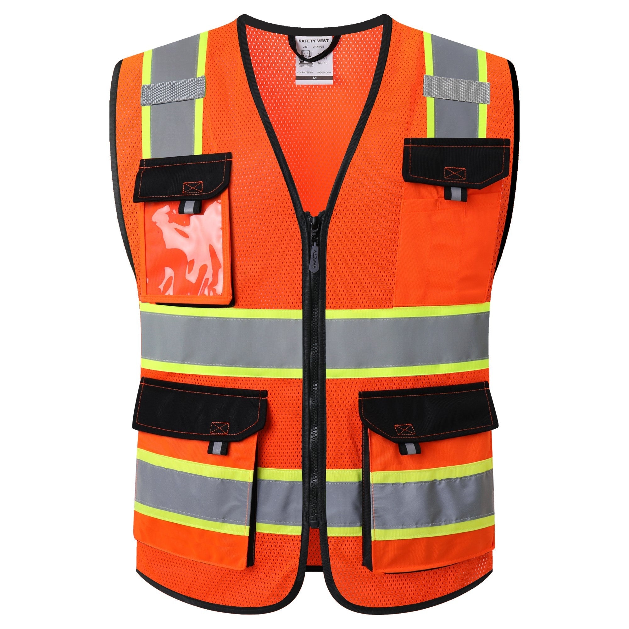 JKSafety 8 Pockets Two-Tone Mesh Hi-Vis Reflective Safety Vests (JK220)