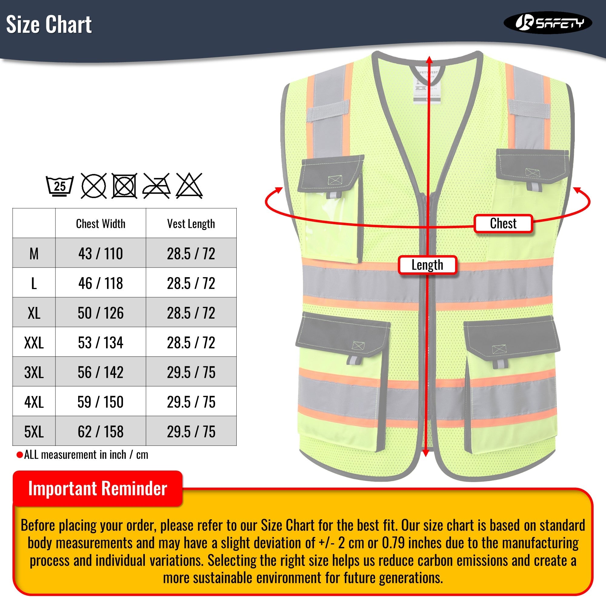JKSafety 8 Pockets Two-Tone Mesh Hi-Vis Reflective Safety Vests (JK220)
