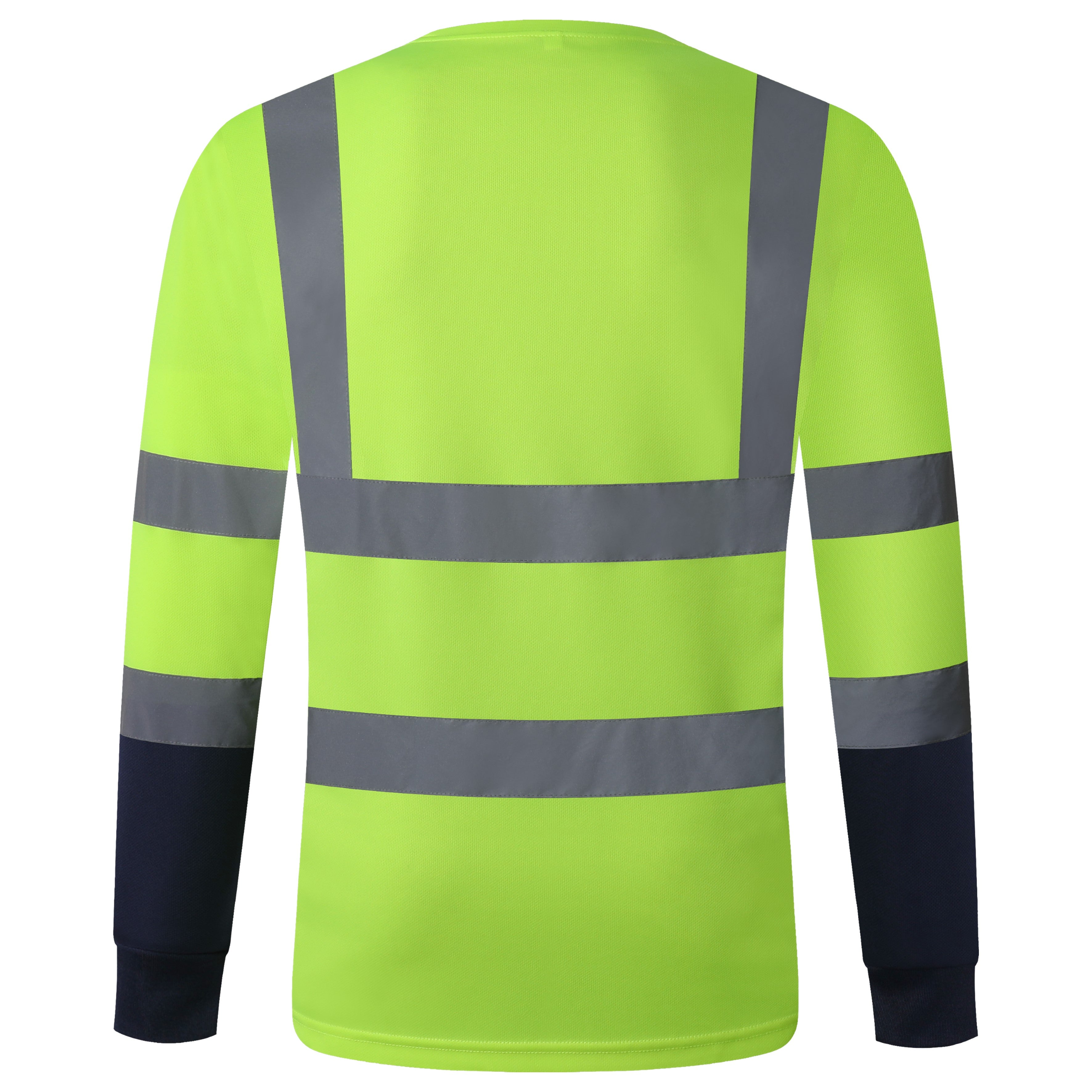 JKSafety 3-Pack Hi-Vis Reflective Safety Shirts with Long Sleeve, Black Bottom (JKT078-3P)